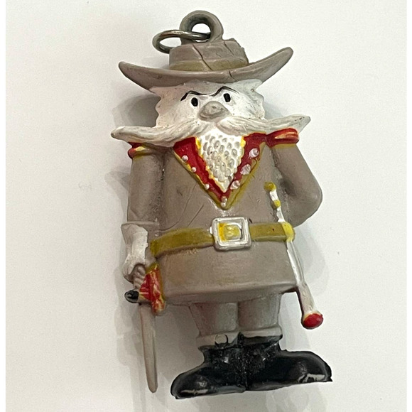 Vintage Rubber Toy Civil War Officer Charm - Picture 6 of 6